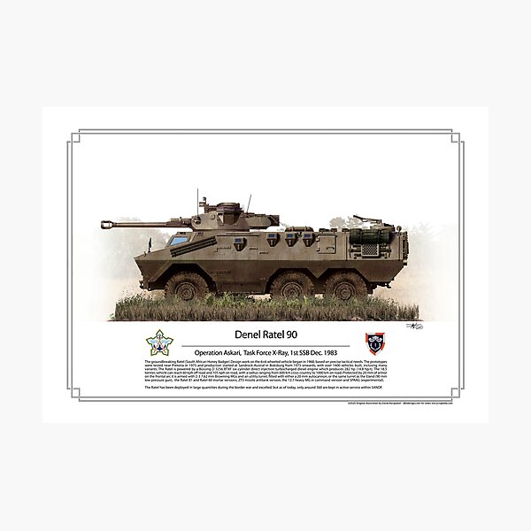 Item preview, Denel Ratel 90, Operation Askari, Task Force X-Ray, 1st SSB Dec. 1983 designed and sold by TheCollectioner.