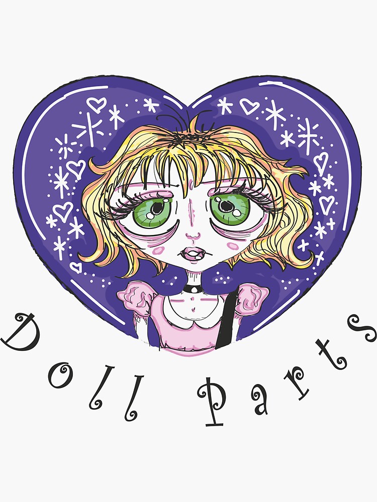 "Courtney Love Hole Doll Parts Fanart ! (coloured version)" Sticker