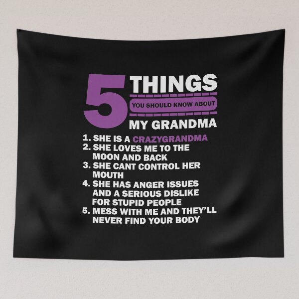 Item preview, 5 Things You Should Know About My Grandma funny Nana Mother designed and sold by TheMattDesigns.