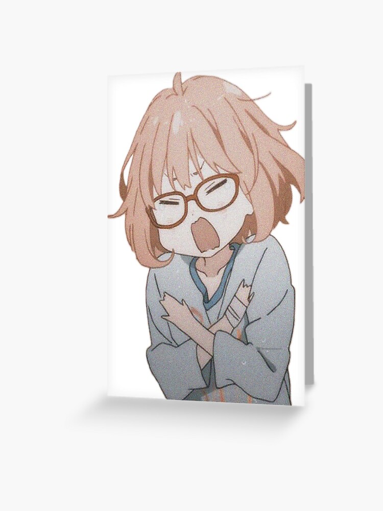 Kyoukai no Kanata - Angry Mirai Greeting Card for Sale by baconmastery