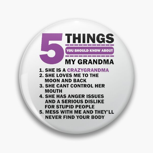 Item preview, 5 Things You Should Know About My Grandma funny Nana Mother designed and sold by TheMattDesigns.