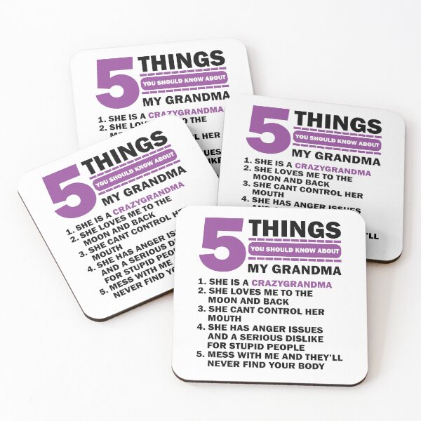Item preview, 5 Things You Should Know About My Grandma funny Nana Mother designed and sold by TheMattDesigns.
