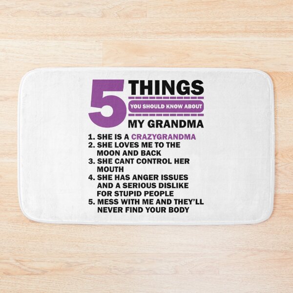 Item preview, 5 Things You Should Know About My Grandma funny Nana Mother designed and sold by TheMattDesigns.
