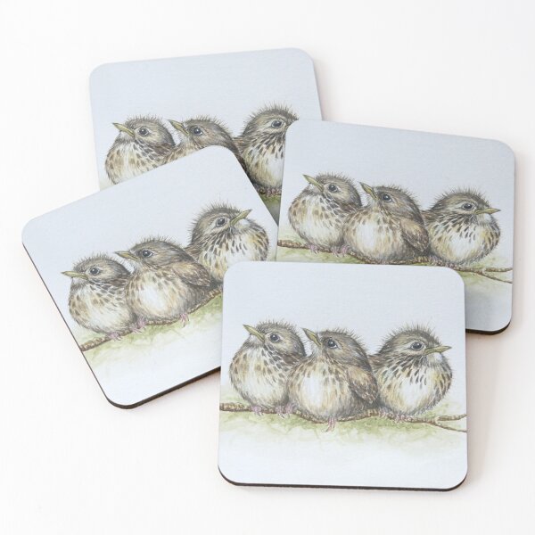 Item preview, Cute Sparrow Fledglings! Watercolour. designed and sold by TTWG.