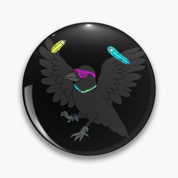 Item preview, RAVE-n (without text) Rave Raven Animal glow sticks and shutter shades designed and sold by Unboltingcat.