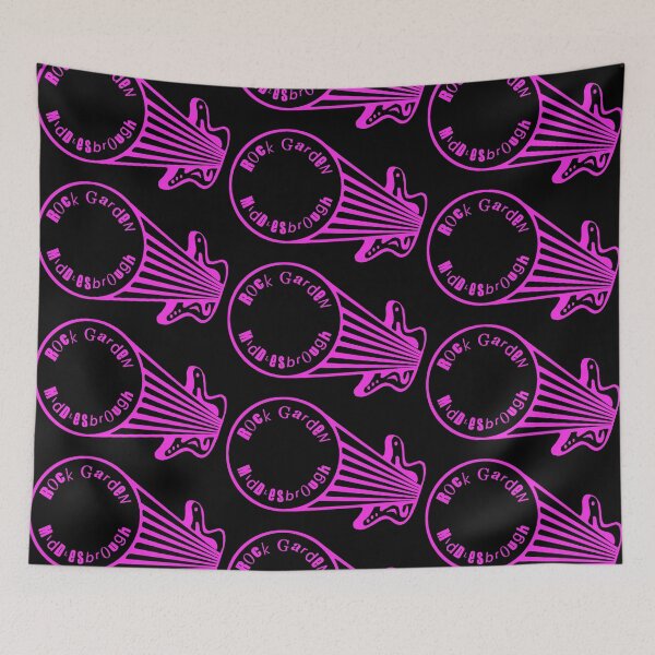 Item preview, Rock Garden Reimagined Punk Font Neon Pink on Black Backstage Pass Middlesbrough designed and sold by Logo-A-GoGo.