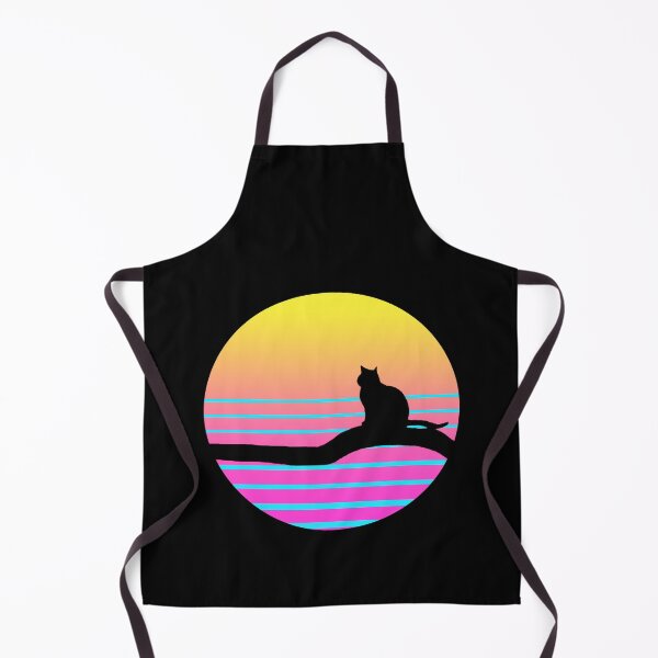 Item preview, Retro Style Cat Moonlight or Sunset, 80s wave designed and sold by enigma3a.
