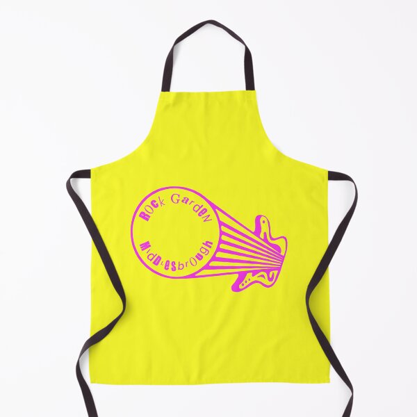 Item preview, Rock Garden Reimagined Punk Font Neon Pink on Yellow Backstage Pass Middlesbrough designed and sold by Logo-A-GoGo.