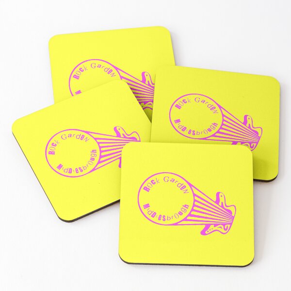 Item preview, Rock Garden Reimagined Punk Font Neon Pink on Yellow Backstage Pass Middlesbrough designed and sold by Logo-A-GoGo.