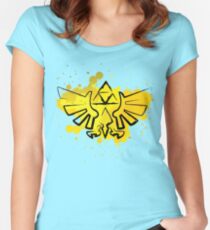 Hyrule Crest Splat Women's Fitted Scoop T-Shirt