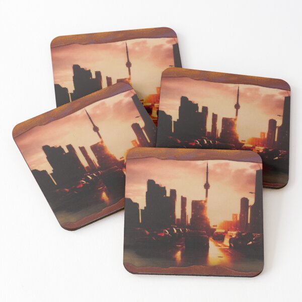 Item preview, Stormy Sunset on the Gardiner with Poured Acrylic Border designed and sold by Tara  Baxendale.