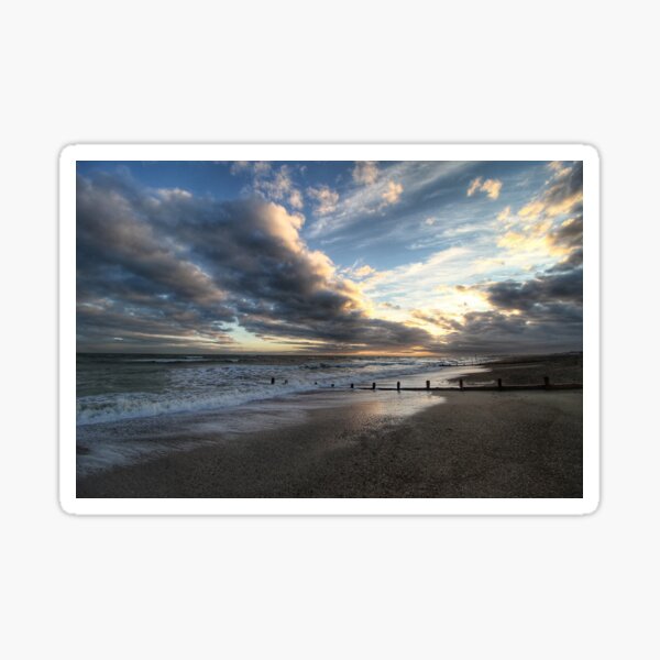 Low-Tide Evening Seascape Sticker