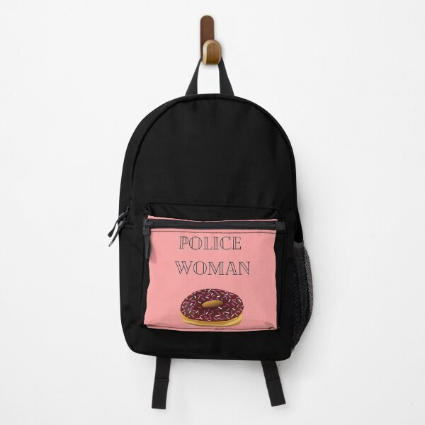 Item preview, Police woman with donut and pink color designed and sold by Adri Graterol.