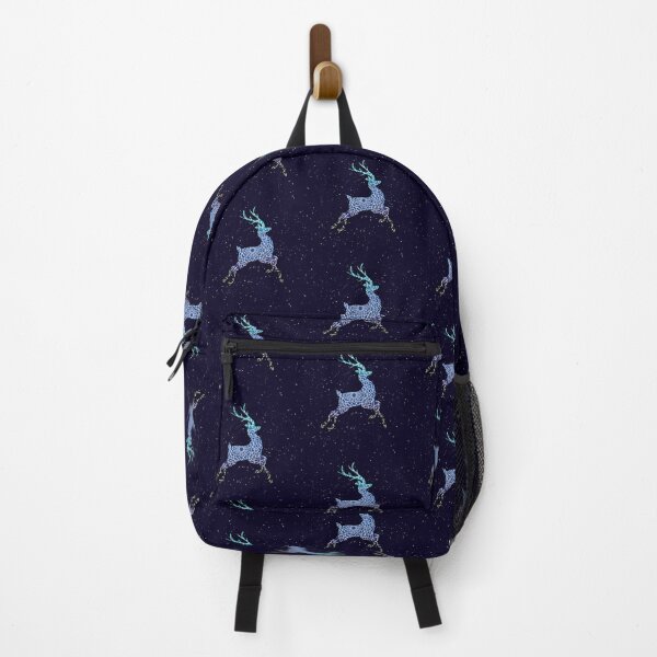Item preview, Flying Blue Reindeer Mandala in the Night Sky designed and sold by MandalaSoul.