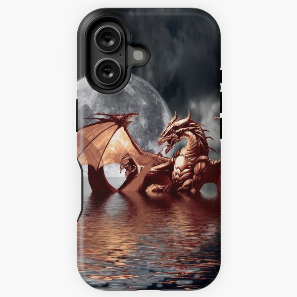 Aperçu de l'œuvre Dragon & Lune Design Mythique Fantastique créée et vendue par NaturePrints.