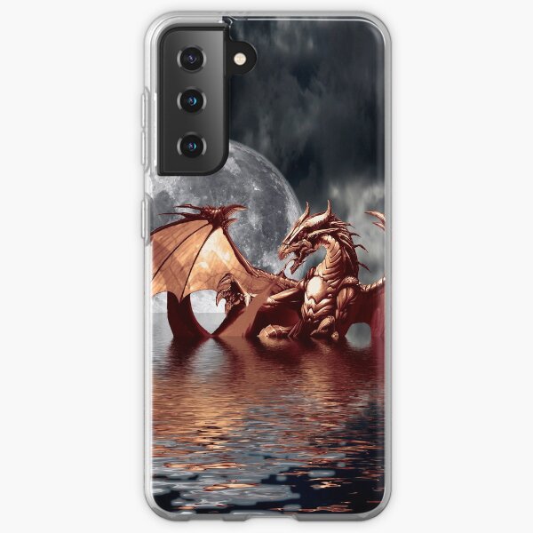 Dragon & Moon Fantasy Mythical Design Samsung Galaxy Soft Case