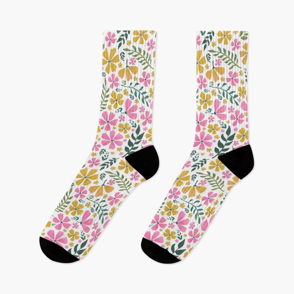 Item preview, Pink and Yellow Flowers 2 designed and sold by AllyArtDesigns.