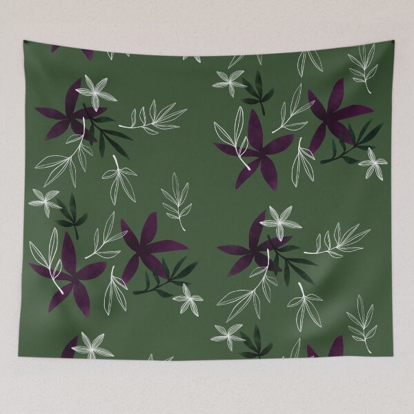 Item preview, Purple on green • Nocturnal flora designed and sold by ArmDuno.