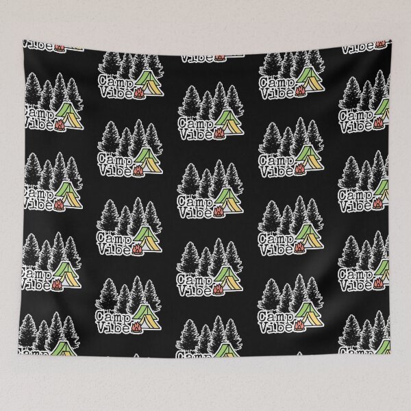 Item preview, Camp Vibe - Camping Tents, Campfire and Trees - Boo-da-chay designed and sold by Boo-da-chay.