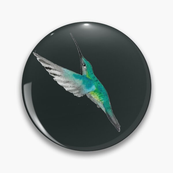 Item preview, Magnificent Hummingbird on Black Background designed and sold by Christiane Dobbins.