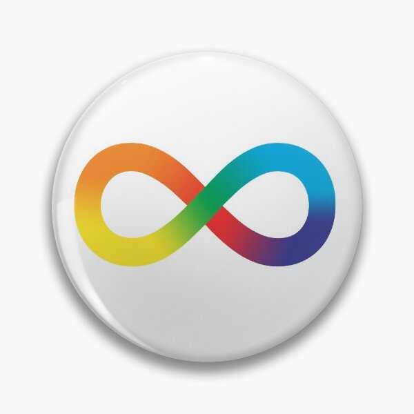 Item preview, Neurodiversity Rainbow Infinity designed and sold by castlepeak.