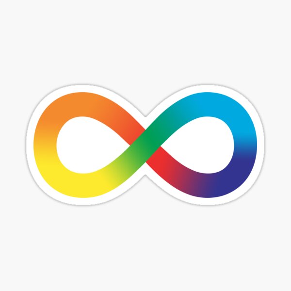 Vista previa del artículo con la obra «Arcoiris infinito de la neurodiversidad», diseñado y vendido por castlepeak.