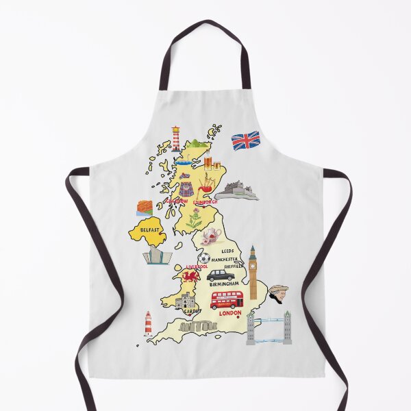 Item preview, UK map ILLUSTRATED MAP OF UNITED KINGDOM SHOWING THE TOP ATTRACTIONS designed and sold by mashmosh.
