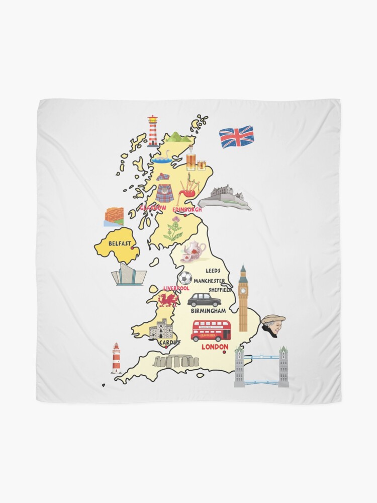 UK map ILLUSTRATED MAP OF UNITED KINGDOM SHOWING THE TOP UK map ILLUSTRATED MAP OF UNITED KINGDOM SHOWING THE TOP