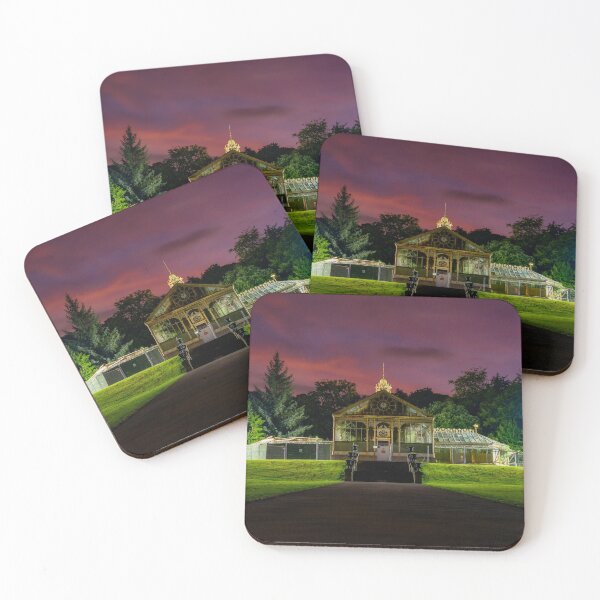 Item preview, Red Sky over the Victorian Conservatory at Corporation Park, Blackburn, Lancashire, UK designed and sold by Shafiq Khan.