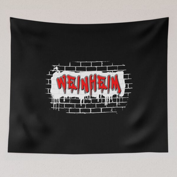 Item preview, Weinheim Woinem graffiti with a wall background designed and sold by GeogDesigns.