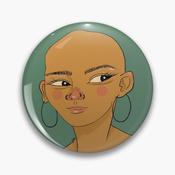 Item preview, Whimsical Bald Lady designed and sold by Farrah Beck.