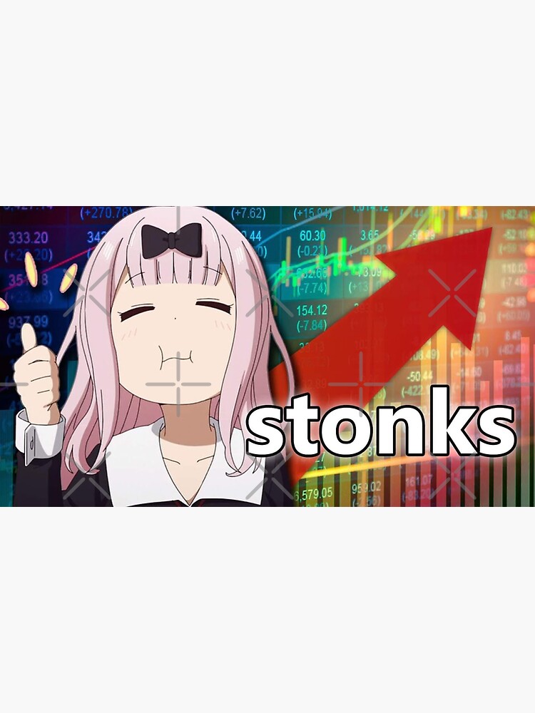 Stonks Meme Anime Manga Sticker For Sale By Shonenoa Redbubble