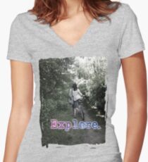 Explore Women's Fitted V-Neck T-Shirt