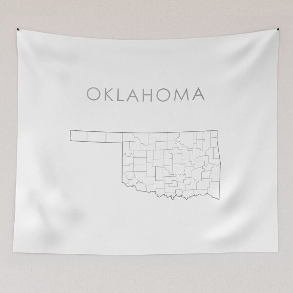 Item preview, Oklahoma Silver State Counties Map designed and sold by Alo.
