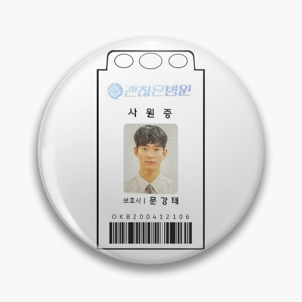Item preview, It's Okay to Not Be Okay - Moon Gang Tae OK Hospital Badge designed and sold by kdramastan.