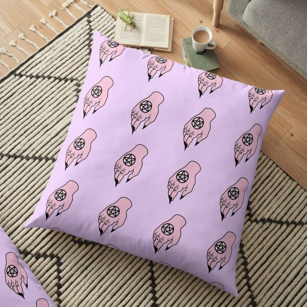 Gay Satanic Hand Tattoos Floor Pillow