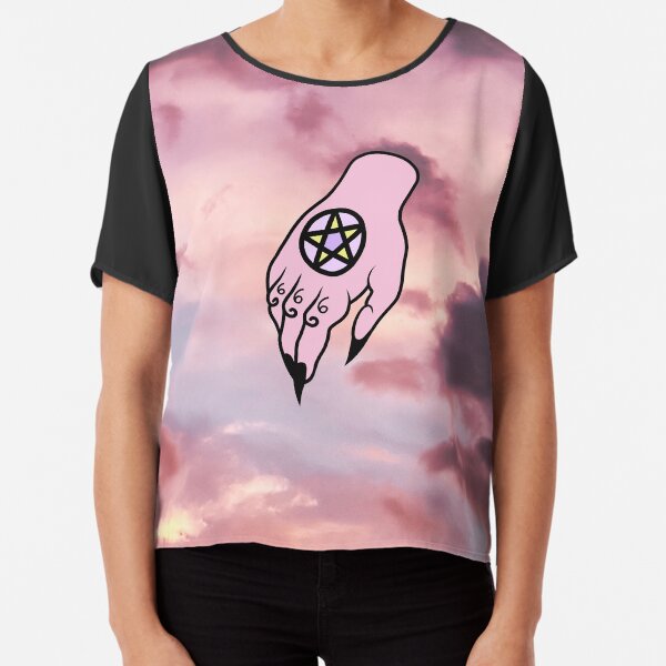 Gay Satanic Hand Tattoos Chiffon Top