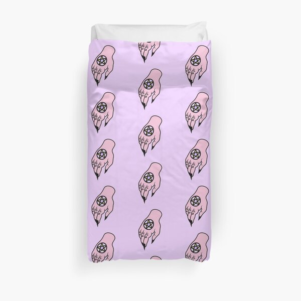 Gay Satanic Hand Tattoos Duvet Cover