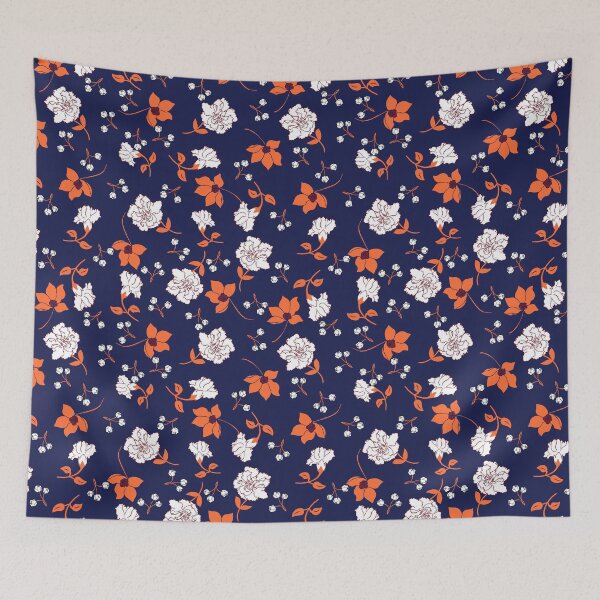 Item preview, Boho Bohemian Chic Blue Floral Pattern designed and sold by mythandframe.