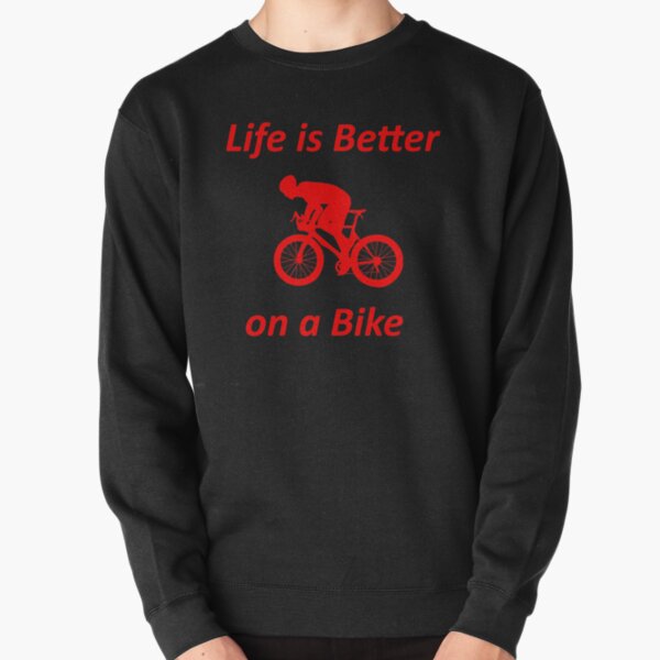 Minimalist Bicycle Art Silhouette Pullover Sweatshirt