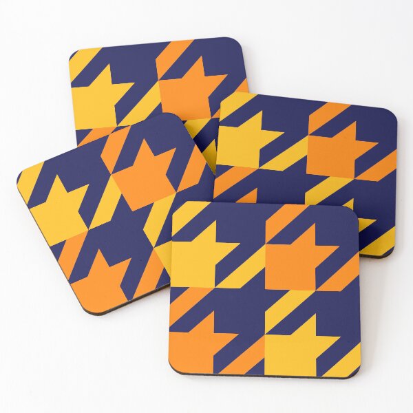 Item preview, Classic Houndstooth Blue and Yellow Large Pattern designed and sold by Moyanana.