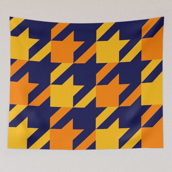Item preview, Classic Houndstooth Blue and Yellow Large Pattern designed and sold by Moyanana.