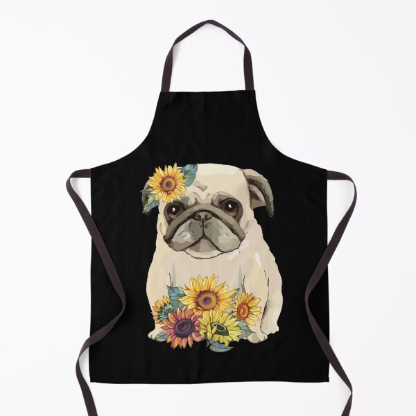 Item preview, Pug, Pug lovers and jellow sunflowers designed and sold by Collagedream.
