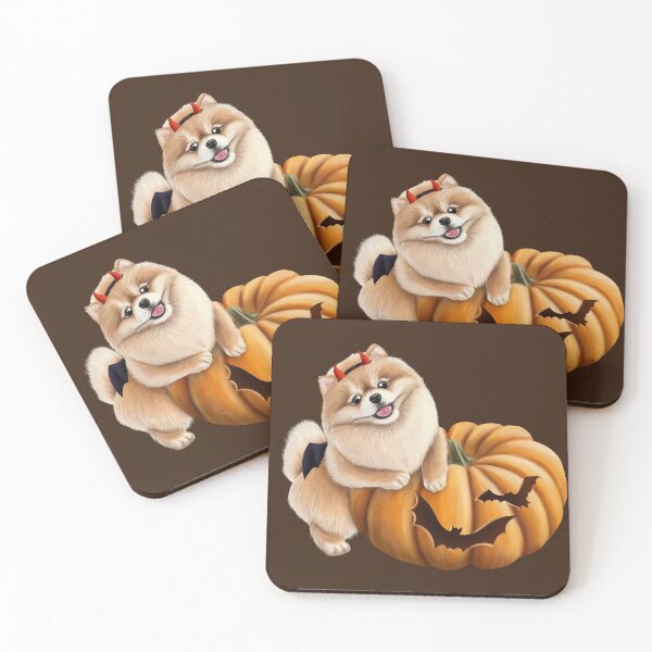 Item preview, Halloween Pomeranian Pomeranian puppy and pumpkin designed and sold by Mehu.