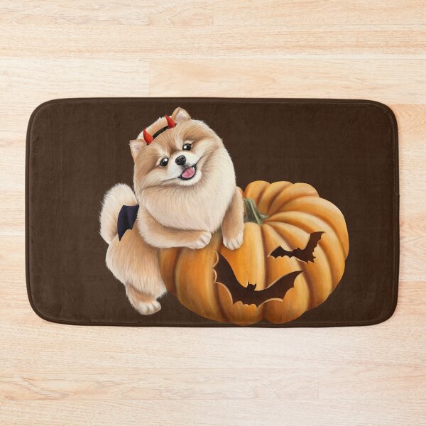Item preview, Halloween Pomeranian Pomeranian puppy and pumpkin designed and sold by Mehu.