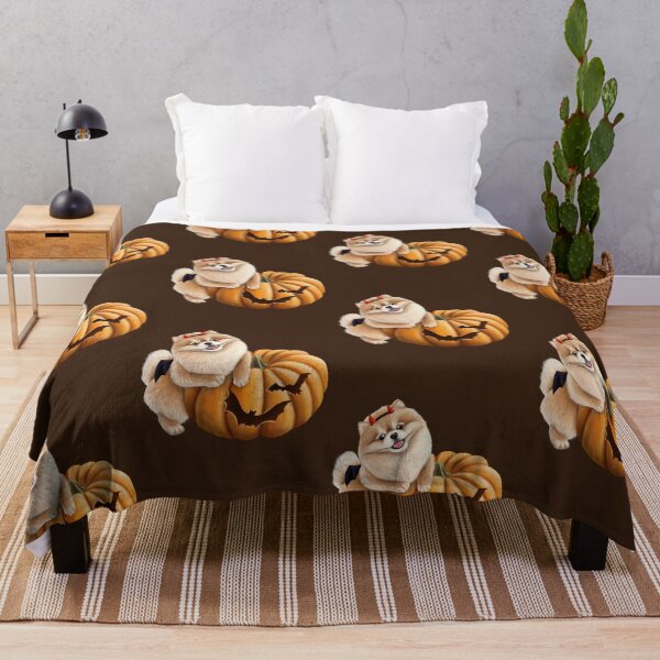 Item preview, Halloween Pomeranian Pomeranian puppy and pumpkin designed and sold by Mehu.