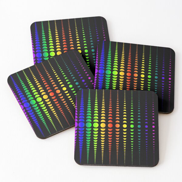 Item preview, Psychedelic Neon Dot Stripes, Abstract Geometric Design designed and sold by K. Scott  Teeters.