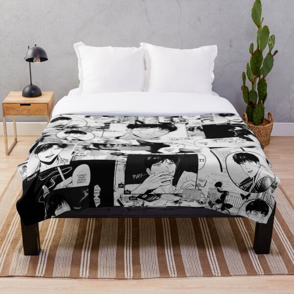 Bj Alex Black And White Collage Throw Blanket