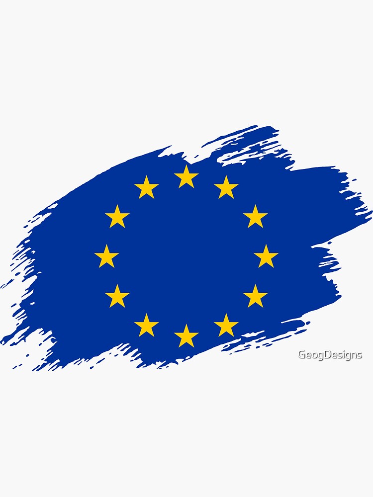 Sticker mit Europa Flagge Fahne von GeogDesigns