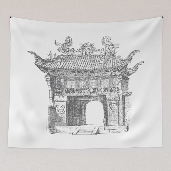 Item preview, Chinese Temple Entrance designed and sold by Kaixiu-Art.